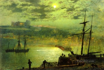  TK Oil Painting - Whitby From Scotch Head city John Atkinson Grimshaw